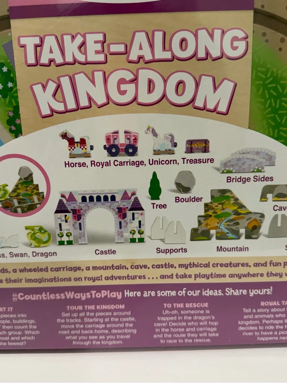 Melissa & Doug Take-Along Kingdom Playset - Pink, Green, Purple